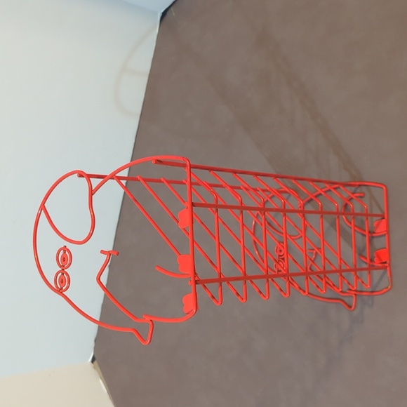 Vintage MCM Wire Elephant Children’s Red Book Magazine Vinyl Rack Storage Holder - Picture 4 of 12